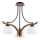 Пристельова люстра BAFIA 3xE27/15W/230V коричневий