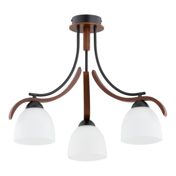 Пристельова люстра BAFIA 3xE27/15W/230V коричневий