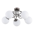 Пристельова люстра BANKO 5xE14/10W/230V чорний глянцевий хром