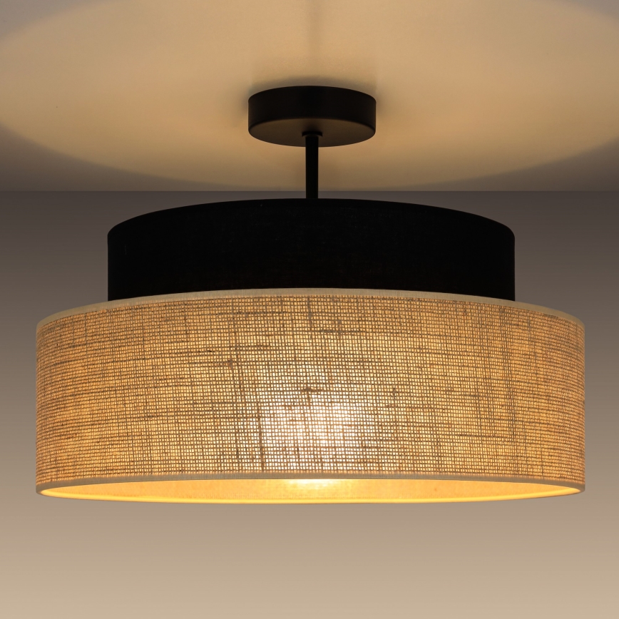 Пристельова люстра BOHO 1xE27/60W/230V діаметр 40 см чорний/бежевий