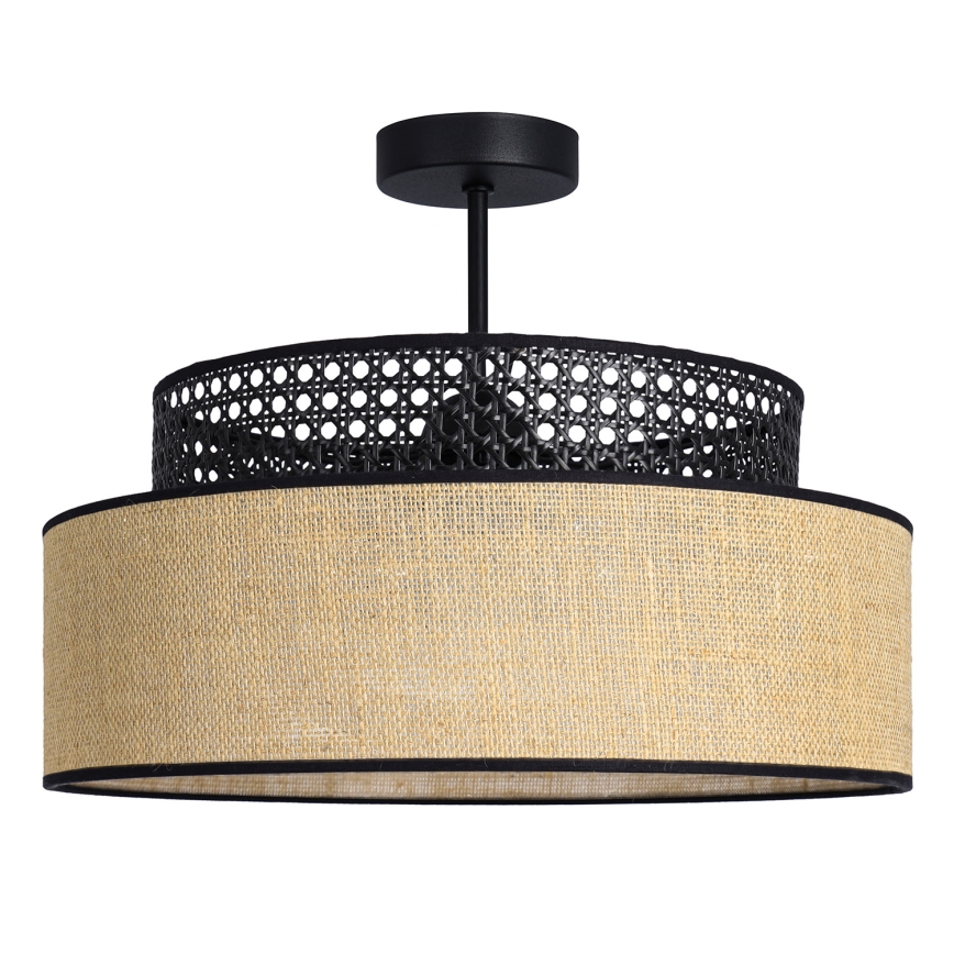 Пристельова люстра BOHO 1xE27/60W/230V діаметр 40 см чорний/ротанґ