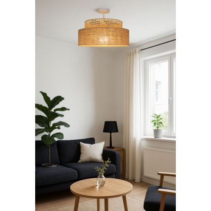 Пристельова люстра BOHO 1xE27/60W/230V ротанґ