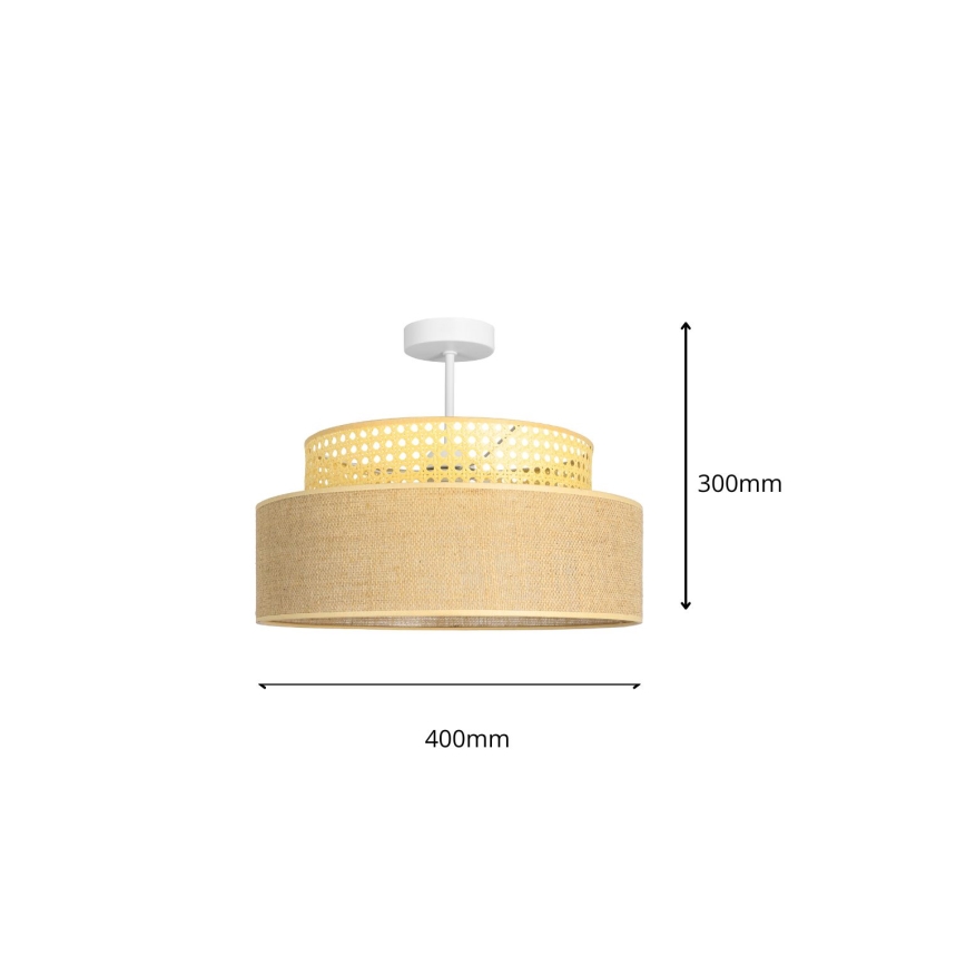 Пристельова люстра BOHO 1xE27/60W/230V ротанґ