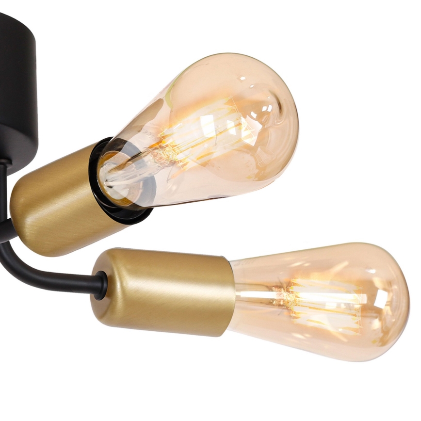 Пристельова люстра BRENDA 5xE27/60W/230V чорний/золотий
