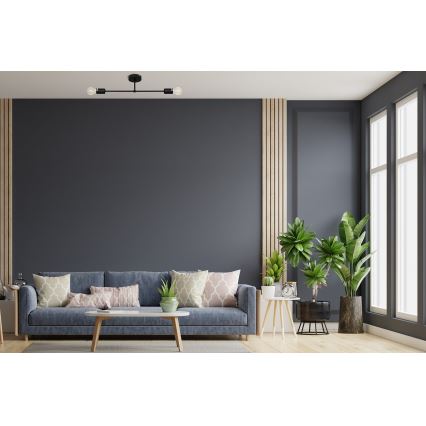 Пристельова люстра CAMBRIDGE 2xE27/15W/230V чорний