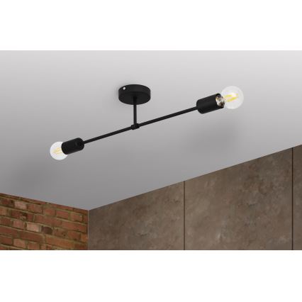 Пристельова люстра CAMBRIDGE 2xE27/15W/230V чорний