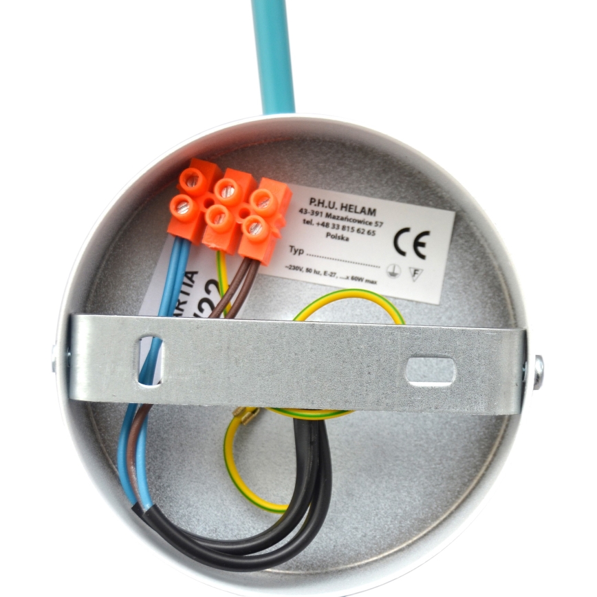 Пристельова люстра CAMBRIDGE 2xE27/15W/230V синій