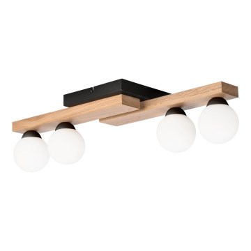 Пристельова люстра CORTINA 4xG9/5W/230V чорний/дуб