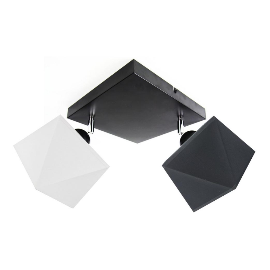 Пристельова люстра DIAMENT 2xE27/60W/230V чорно-білий