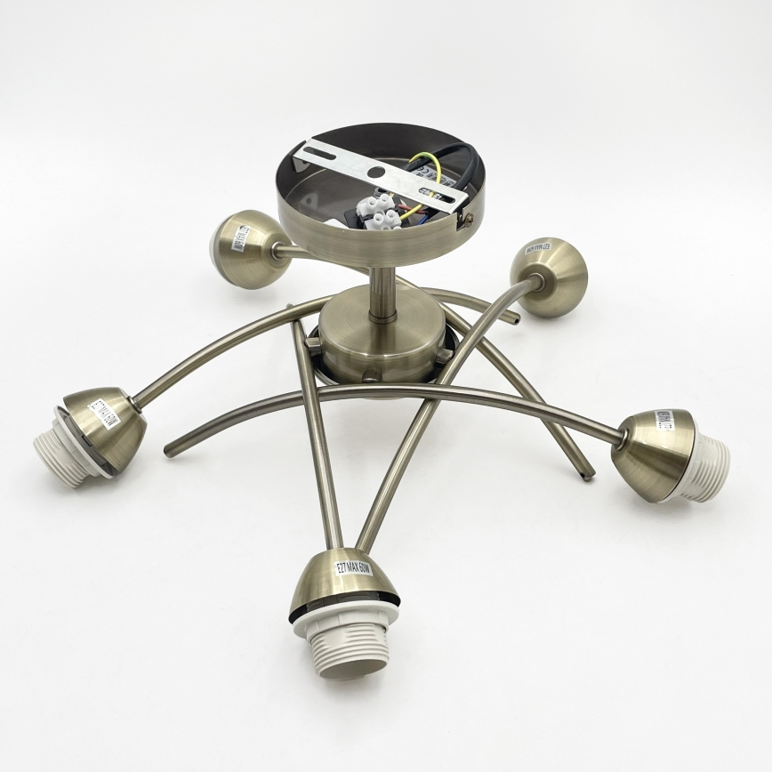 Пристельова люстра DONNA 5xE27/60W/230V патина