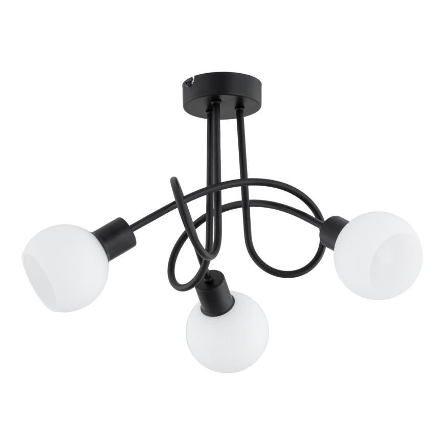 Пристельова люстра ERYKA 3xE14/10W/230V чорний