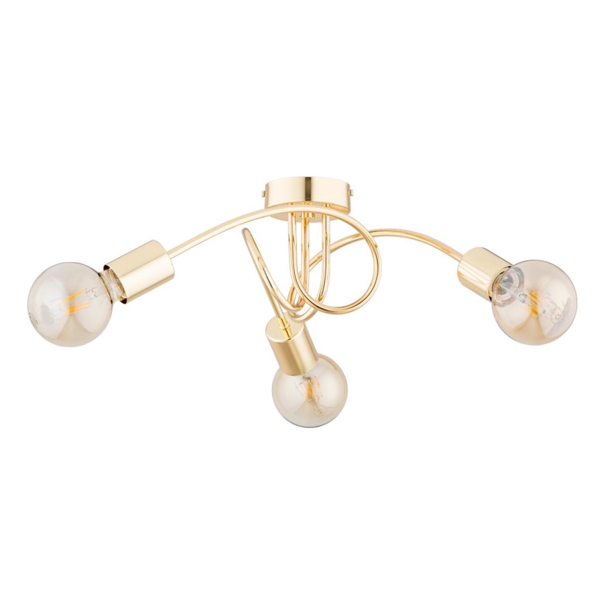 Пристельова люстра FARTA 3xE27/60W/230V золотий