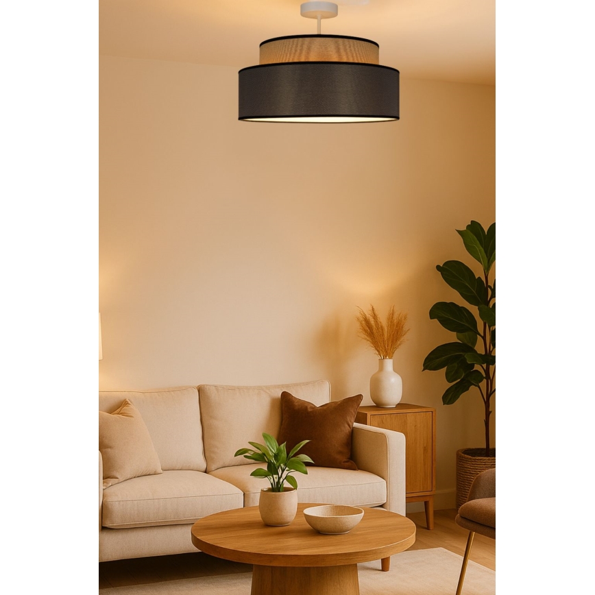 Пристельова люстра GRACE 1xE27/60W/230V бежевий/коричневий