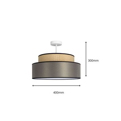 Пристельова люстра GRACE 1xE27/60W/230V бежевий/коричневий