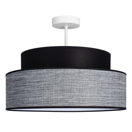 Пристельова люстра GRACE 1xE27/60W/230V чорний/сірий
