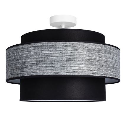 Пристельова люстра GRACE 1xE27/60W/230V чорний/сірий