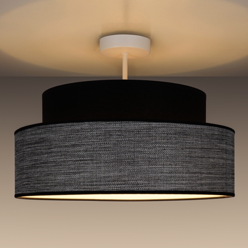 Пристельова люстра GRACE 1xE27/60W/230V діаметр 40 см чорний/сірий