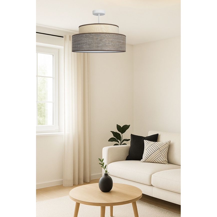 Пристельова люстра GRACE 1xE27/60W/230V діаметр 40 см кремовий/коричневий