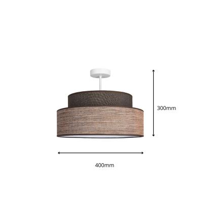 Пристельова люстра GRACE 1xE27/60W/230V коричневий/бежевий