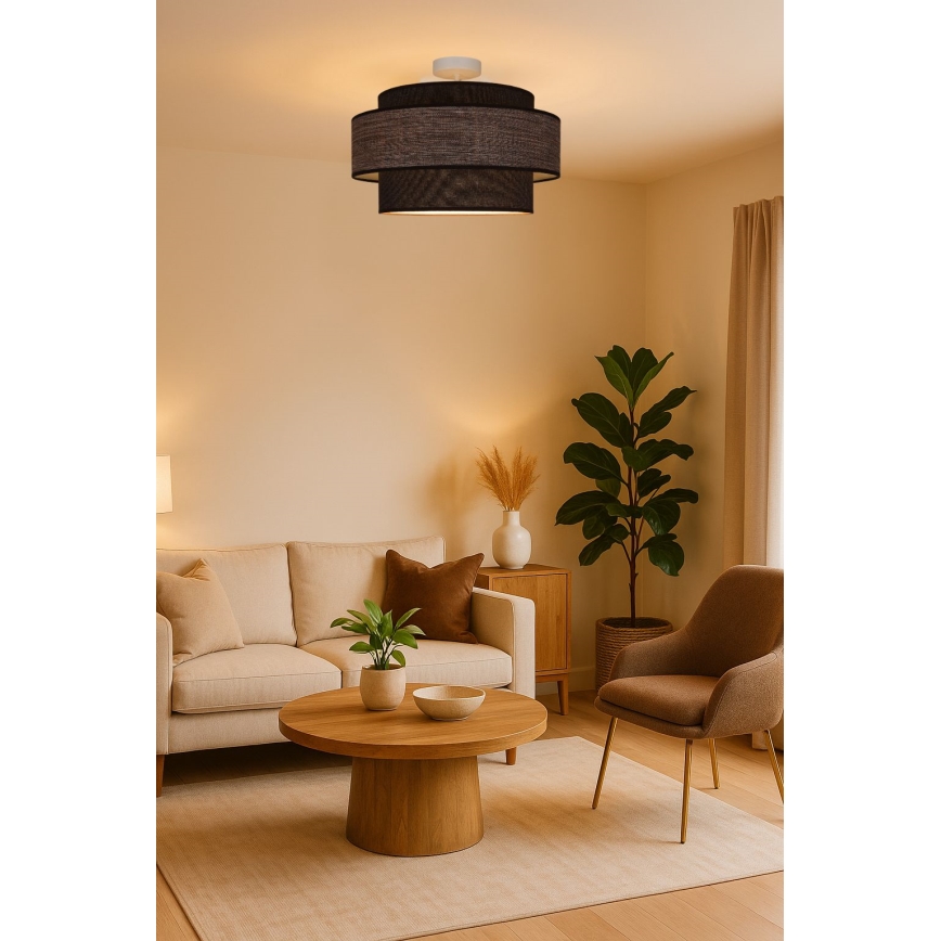 Пристельова люстра GRACE 1xE27/60W/230V коричневий/бежевий