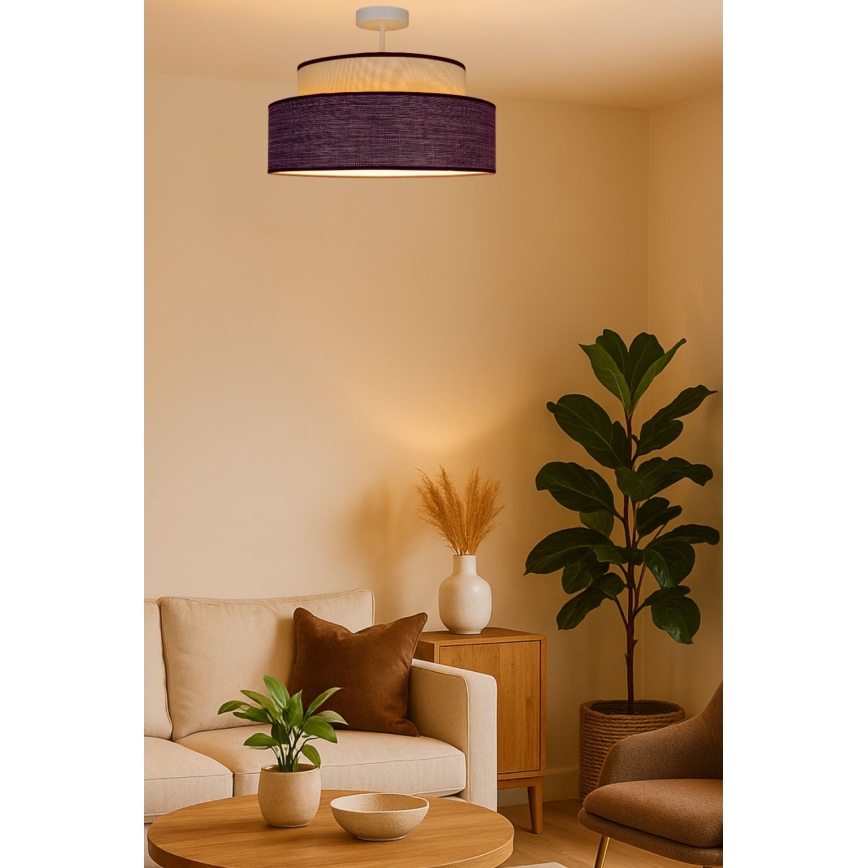 Пристельова люстра GRACE 1xE27/60W/230V кремовий/коричневий
