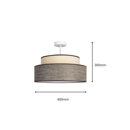 Пристельова люстра GRACE 1xE27/60W/230V кремовий/коричневий