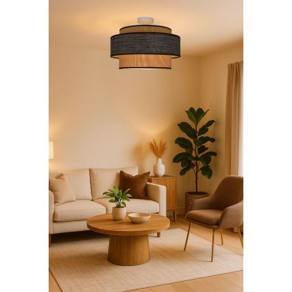 Пристельова люстра GRACE 1xE27/60W/230V кремовий/коричневий