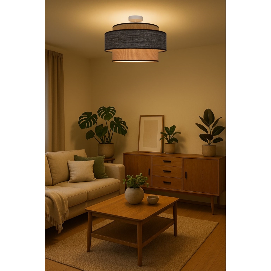 Пристельова люстра GRACE 1xE27/60W/230V кремовий/коричневий