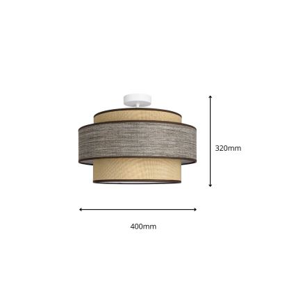 Пристельова люстра GRACE 1xE27/60W/230V кремовий/коричневий