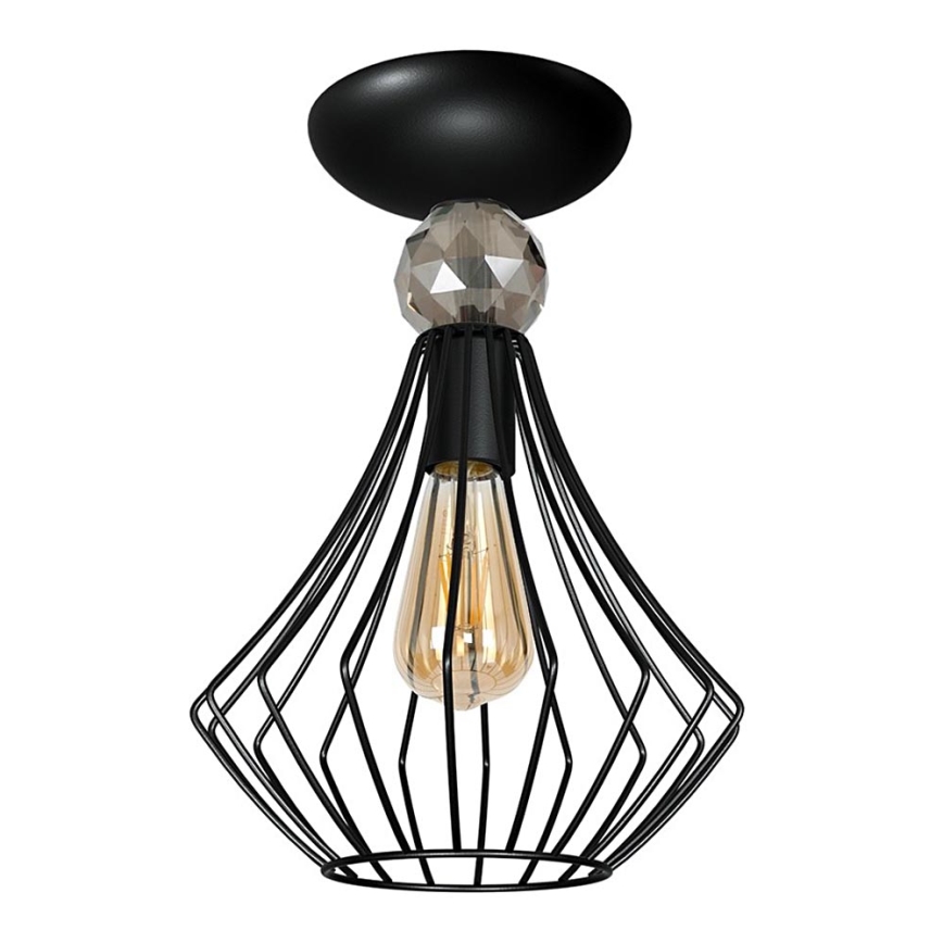Пристельова люстра JEWEL 1xE27/60W/230V чорний
