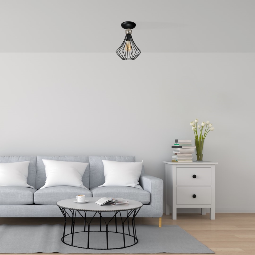 Пристельова люстра JEWEL 1xE27/60W/230V чорний