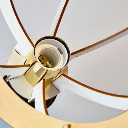 Пристельова люстра LANDO 1xE27/15W/230V діаметр 21 см бук