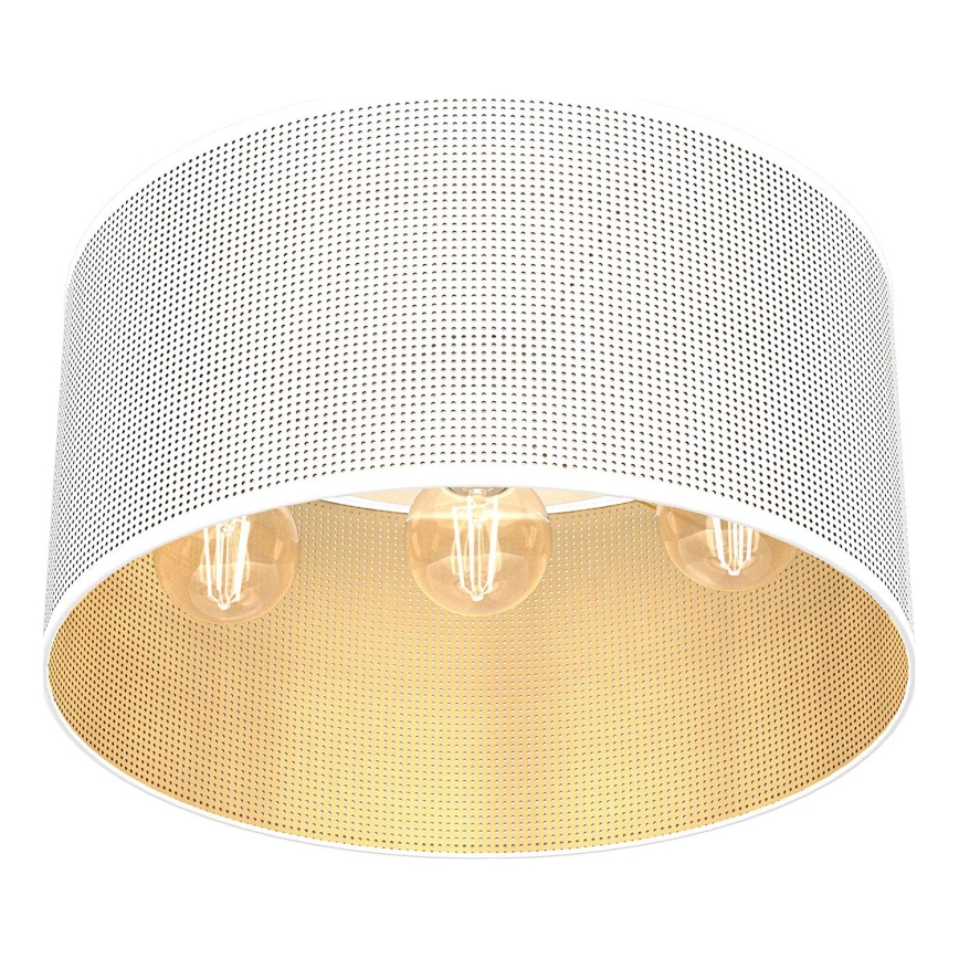 Пристельова люстра LOFT SHADE 3xE27/60W/230V білий/золотий