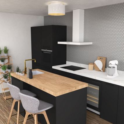 Пристельова люстра LOFT SHADE 3xE27/60W/230V білий/золотий