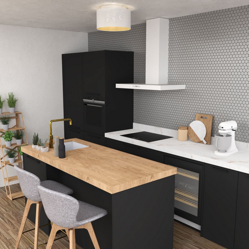 Пристельова люстра LOFT SHADE 3xE27/60W/230V білий/золотий