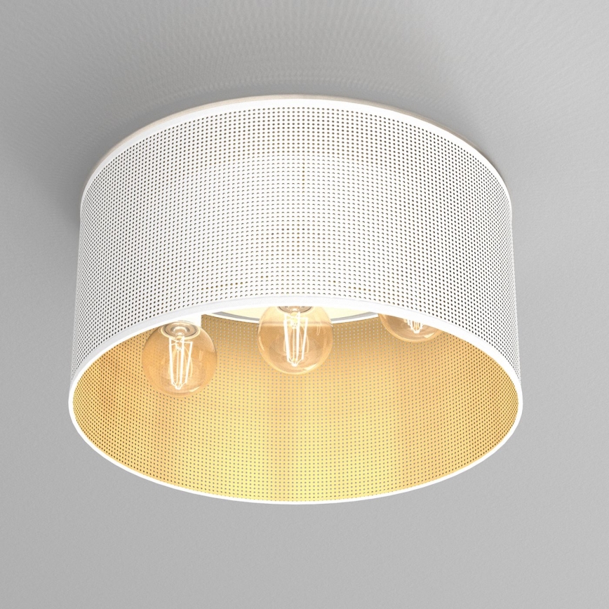 Пристельова люстра LOFT SHADE 3xE27/60W/230V білий/золотий