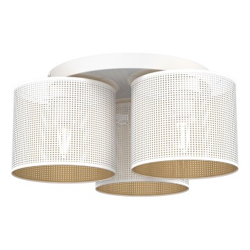 Пристельова люстра LOFT SHADE 3xE27/60W/230V білий/золотий