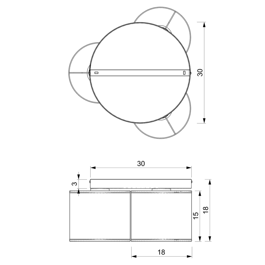 Пристельова люстра LOFT SHADE 3xE27/60W/230V білий/золотий