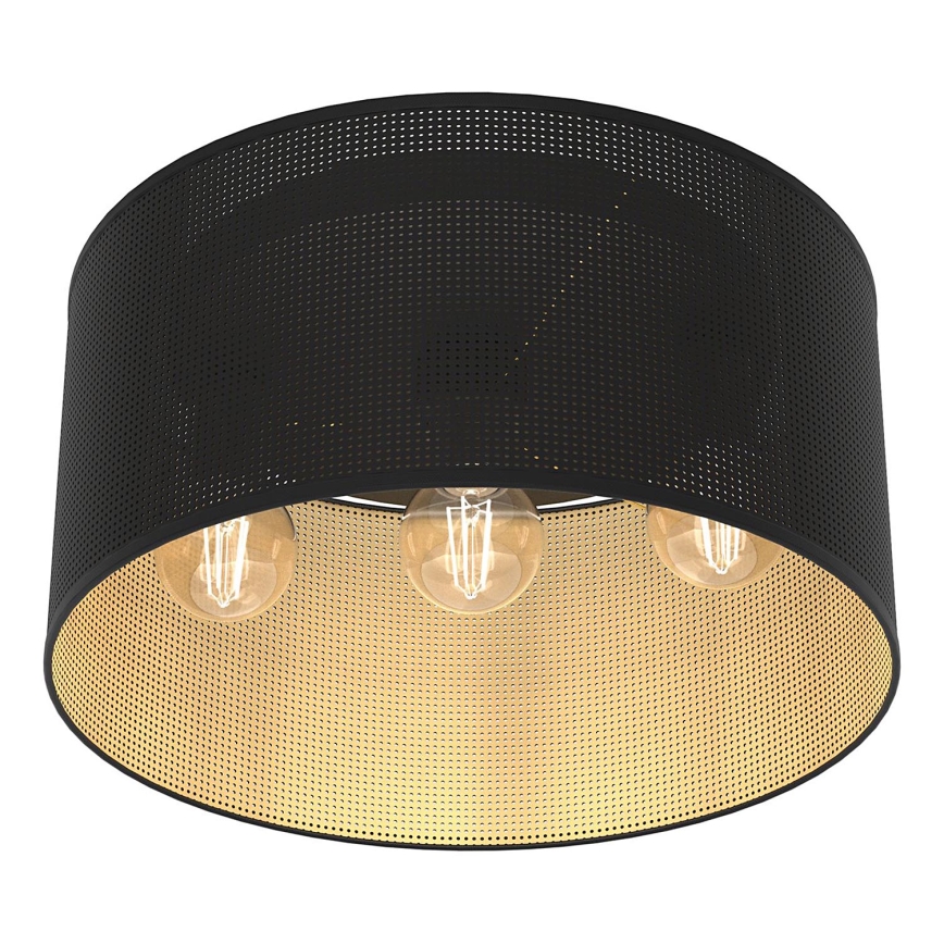 Пристельова люстра LOFT SHADE 3xE27/60W/230V чорний/золотий