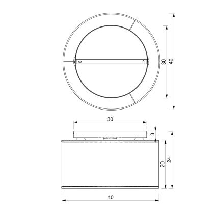 Пристельова люстра LOFT SHADE 3xE27/60W/230V чорний/золотий