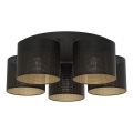 Пристельова люстра LOFT SHADE 5xE27/60W/230V чорний/золотий