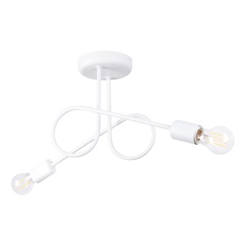 Пристельова люстра LOOP 2xE27/15W/230V білий