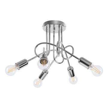 Пристельова люстра LOOP 5xE27/15W/230V глянцевий хром