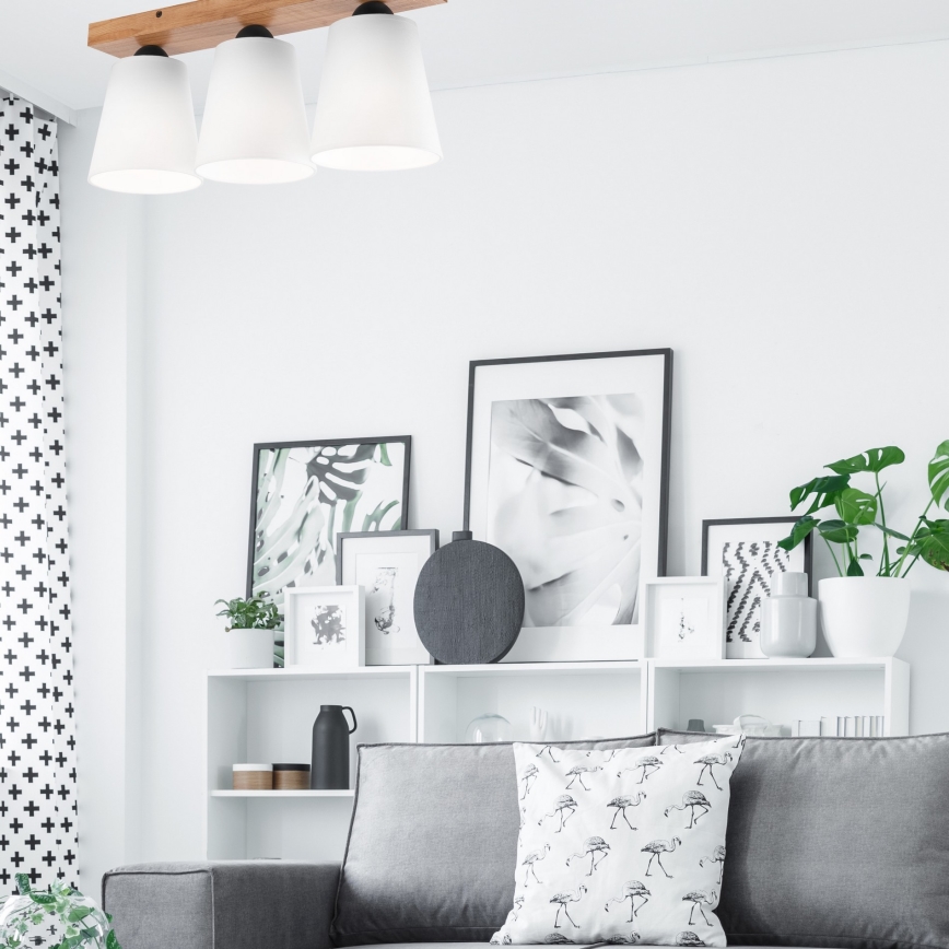 Пристельова люстра LULA 3xE27/60W/230V дуб