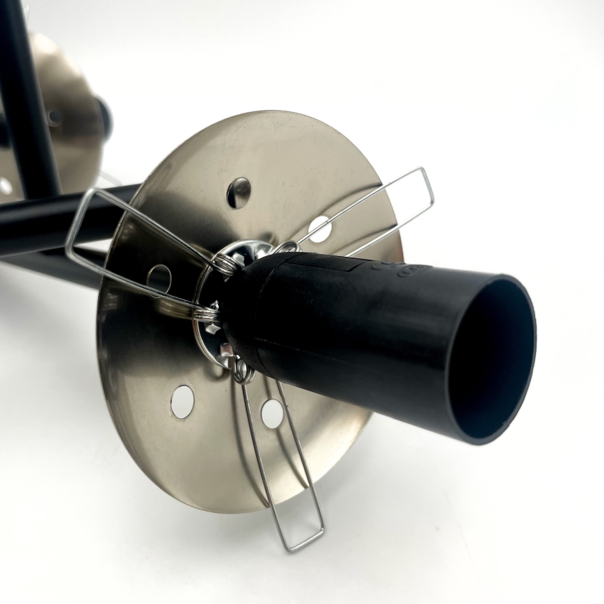 Пристельова люстра MALENA 3xE14/5W/230V чорний/димчастий