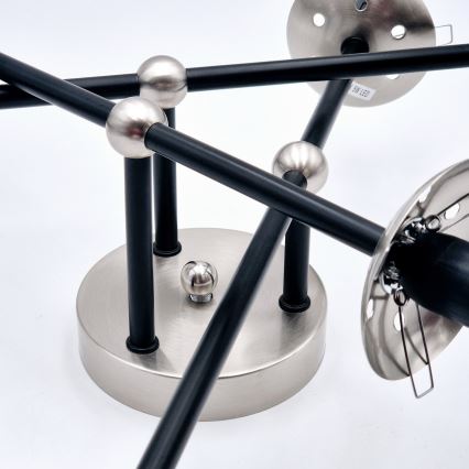 Пристельова люстра MALENA 6xE14/5W/230V матовий хром/димчастий