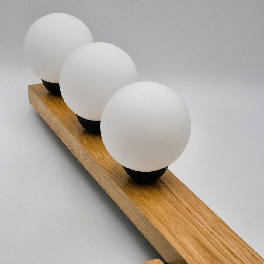 Пристельова люстра MATTE 2xE27/15W/230V + 3xG9/5W/230V чорний/дуб