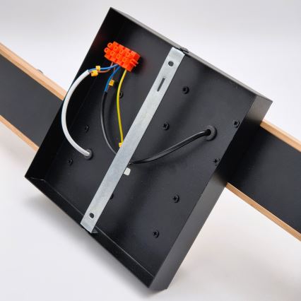 Пристельова люстра MATTE 2xE27/15W/230V + 3xG9/5W/230V чорний/дуб