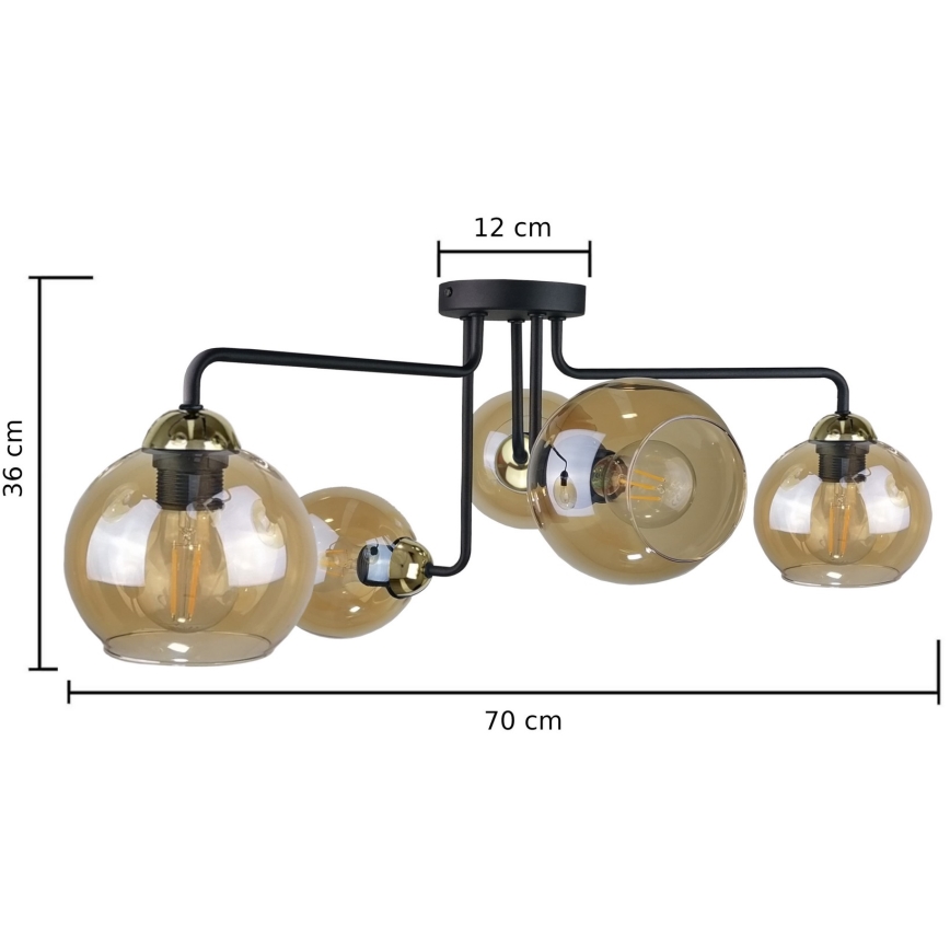 Пристельова люстра MONDE GOLD 5xE27/60W/230V
