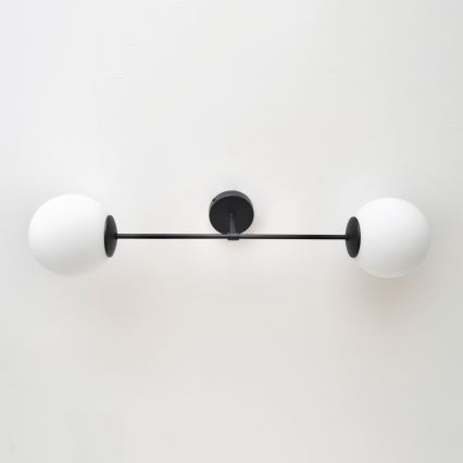 Пристельова люстра MOON 2xE27/15W/230V чорний